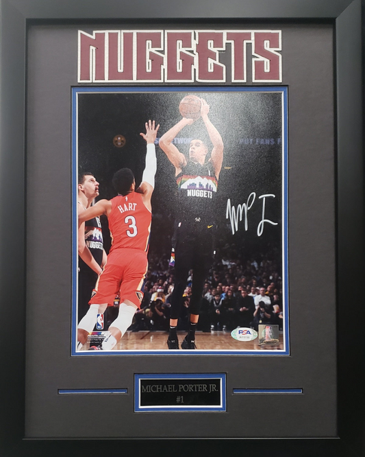 Michael Porter Jr Autographed Signed Framed 8x10 Photo NBA Denver Nuggets  PSA COA