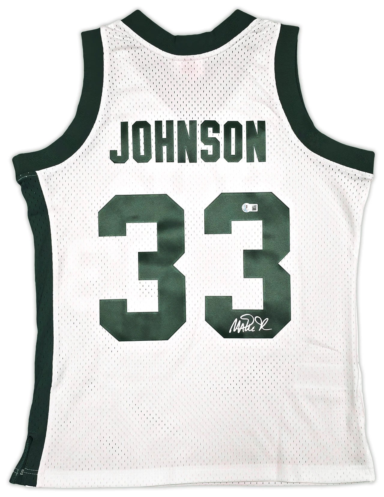 Magic Johnson Signed Mitchell & Ness 1978-79 College Vault Michigan State Spartans Jersey - Beckett