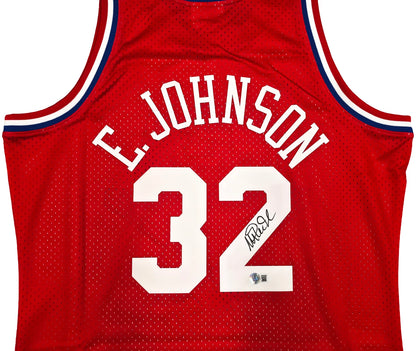 Magic Johnson Signed Mitchell & Ness 1991 All Star Game Hardwood Classic Swingman Jersey - Beckett