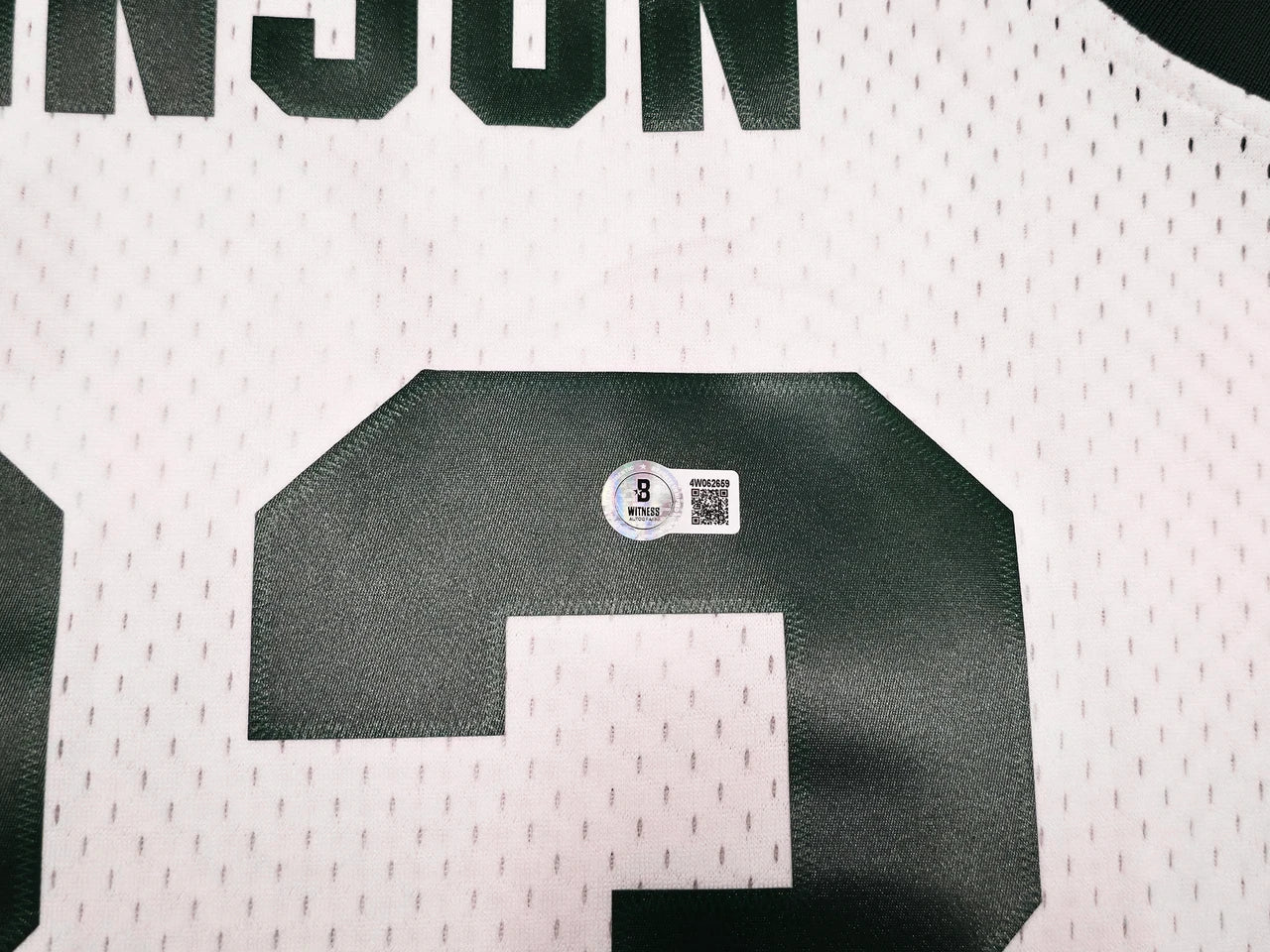 Magic Johnson Signed Mitchell & Ness 1978-79 College Vault Michigan State Spartans Jersey - Beckett