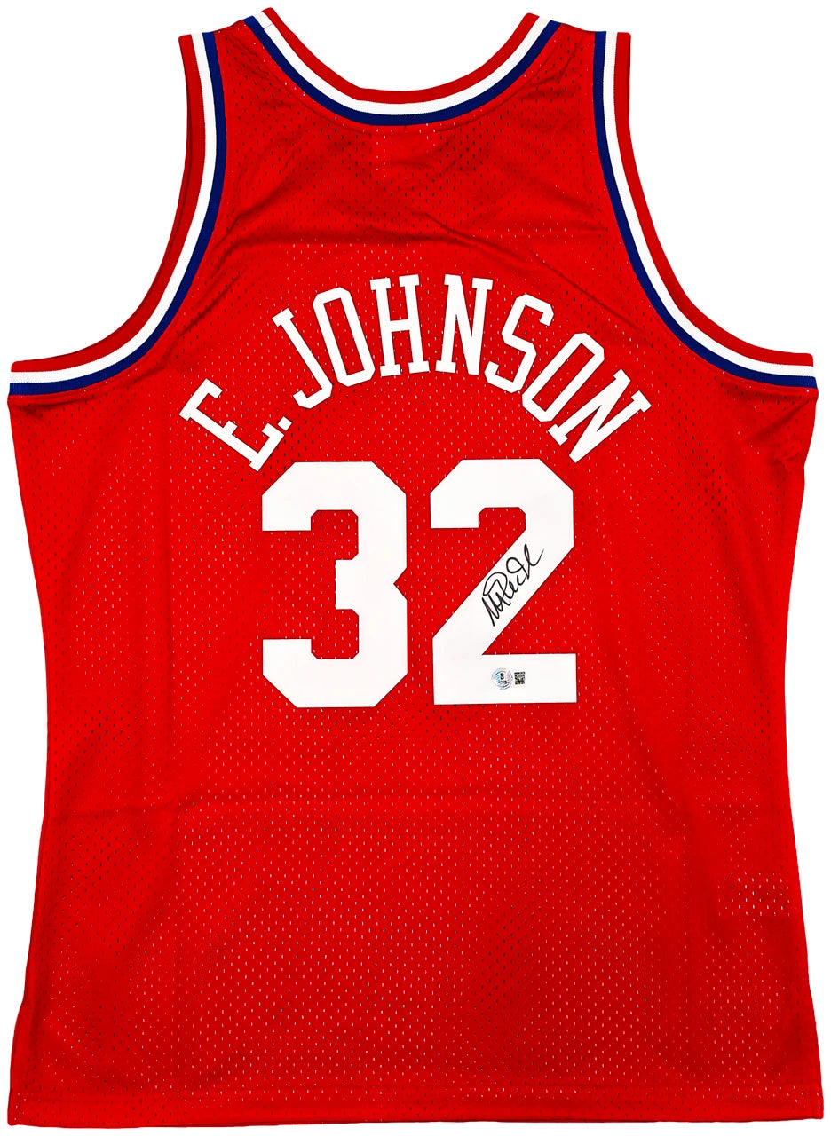 Magic Johnson Signed Mitchell & Ness 1991 All Star Game Hardwood Classic Swingman Jersey - Beckett