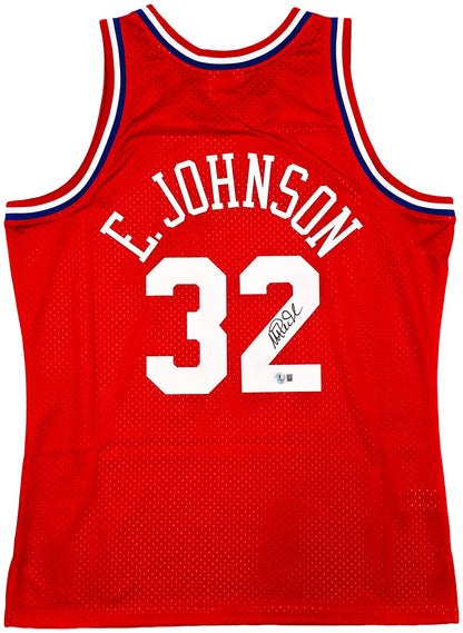 Magic Johnson Signed Mitchell & Ness 1991 All Star Game Hardwood Classic Swingman Jersey - Beckett