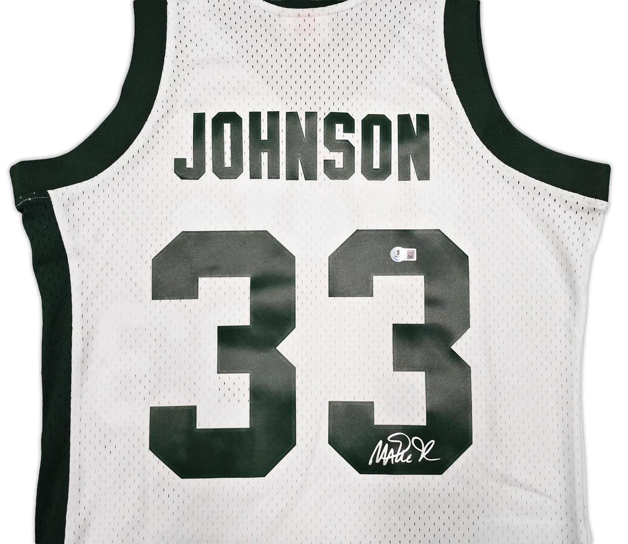 Magic Johnson Signed Mitchell & Ness 1978-79 College Vault Michigan State Spartans Jersey - Beckett
