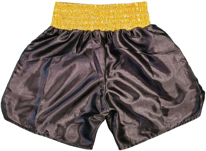 Floyd Mayweather Jr. Signed Black & Gold Boxing Trunks - Beckett