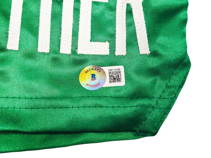 Floyd Mayweather Jr. Signed Green Boxing Trunks - Beckett