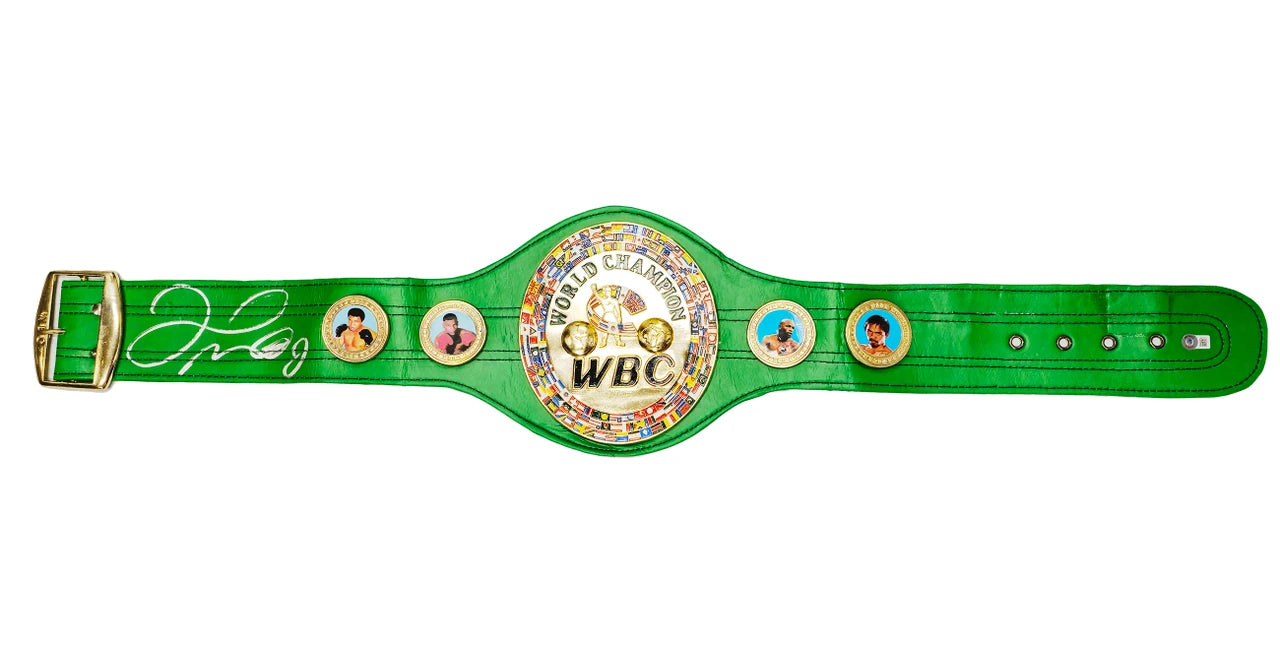 Floyd Mayweather Jr. Signed Green WBC World Championship Boxing Belt - Beckett