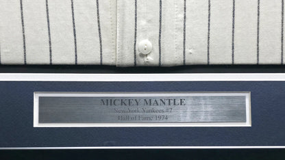 Mickey Mantle Signed Pinstripes Mitchell & Ness AL 50th Anniversary New York Yankees  Jersey - Beckett