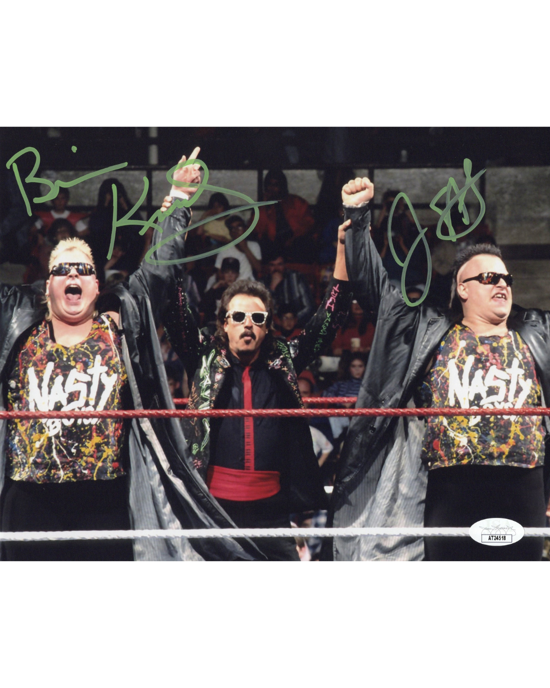 WWE WWF The Nasty Boys Knobbs & Jerry Sags Autographed Signed 8x10 Photo JSA COA