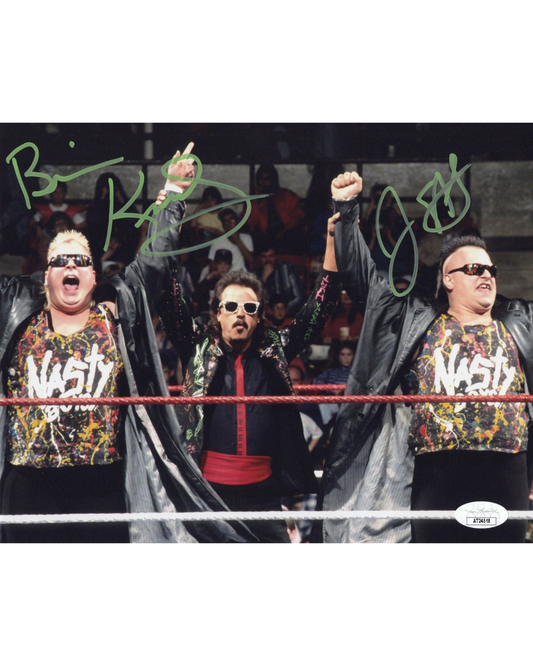 WWE WWF The Nasty Boys Knobbs & Jerry Sags Autographed Signed 8x10 Photo JSA COA