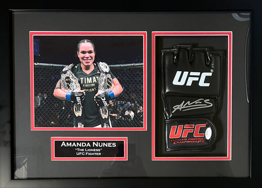 Amanda Nunes autographed signed framed glove UFC JSA COA The Lioness