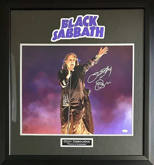 Ozzy Osbourne Signed Framed 16x20 Black Sabbath Photo - JSA Authenticated