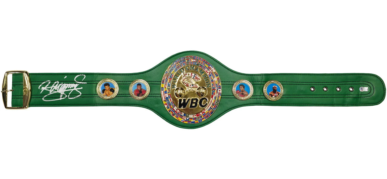 Manny Pacquiao Signed Green WBC World Championship Boxing Belt - Beckett