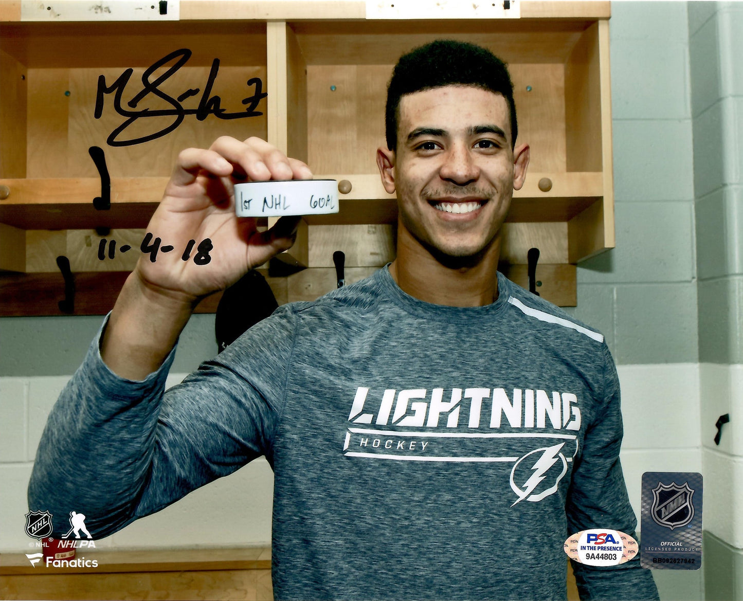 Mathieu Joseph autographed signed inscribed 8x10 photo Tampa Bay Lightning PSA