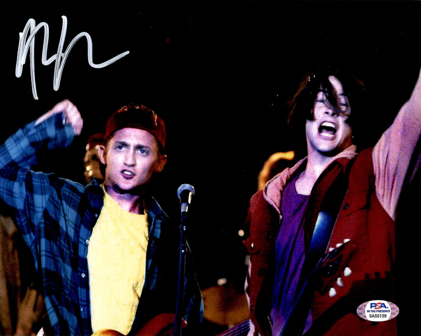 Alex Winter autographed 8x10 photo Bill & Ted's Excellent Adventure PSA COA