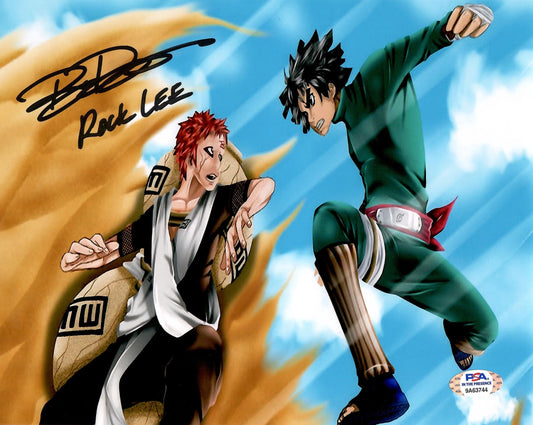 Brian Donovan Rock Lee autographed inscribed 8x10 photo PSA COA Naruto Shippuden