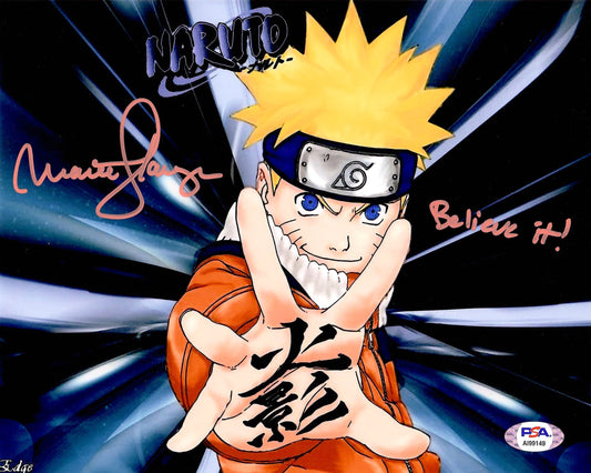 Maile Flanagan Naruto autographed inscribed 8x10 photo PSA COA Naruto Shippuden