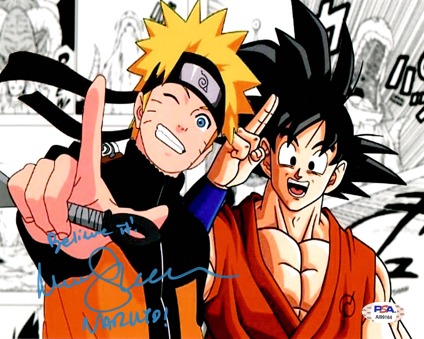 Maile Flanagan Naruto autographed inscribed 8x10 photo PSA COA Naruto Goku