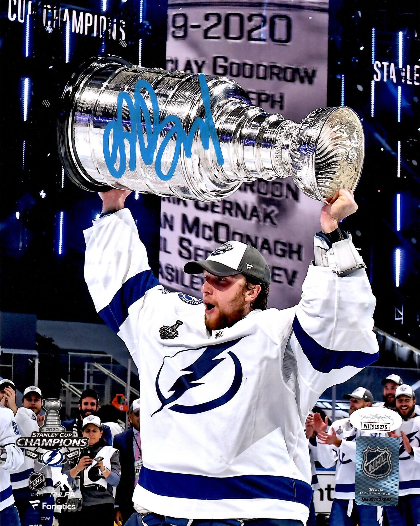 Andrei Vasilevskiy autographed signed 8x10 photo NHL Tampa Bay Lightning JSA COA