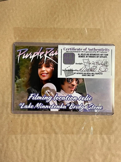 Purple Rain Prince Framed Relic Lake Minnetonka Bridge Authentic Piece - BFT