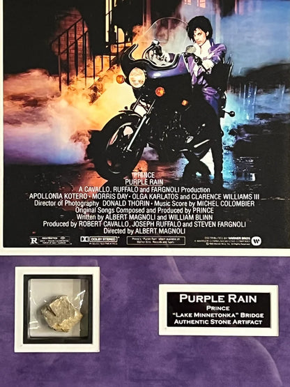 Purple Rain Prince Framed Relic Lake Minnetonka Bridge Authentic Piece - BFT