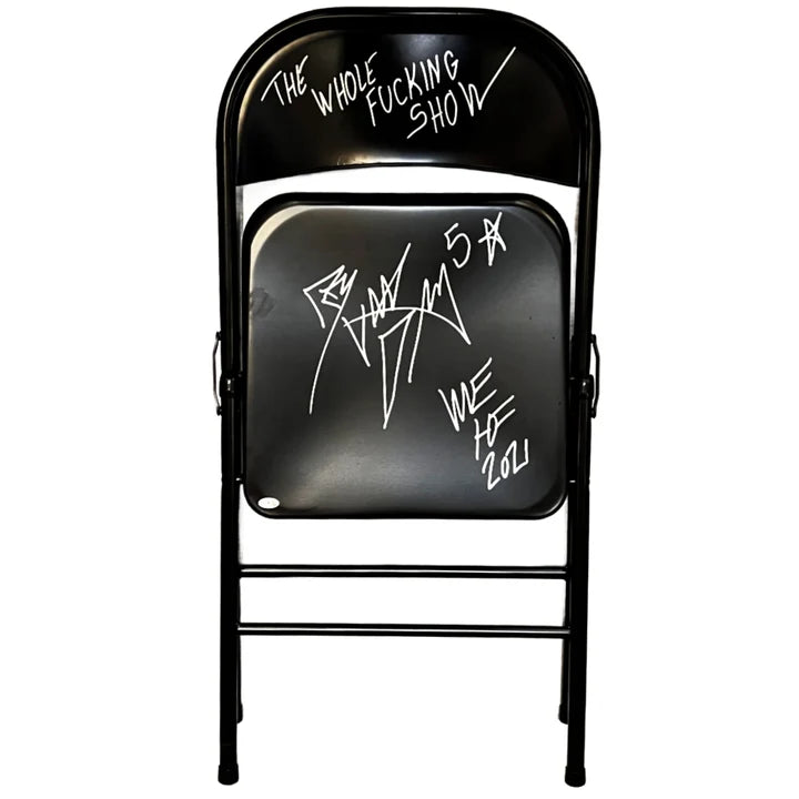 Rob Van Dam Signed Inscribed Wrestling Chair - JSA