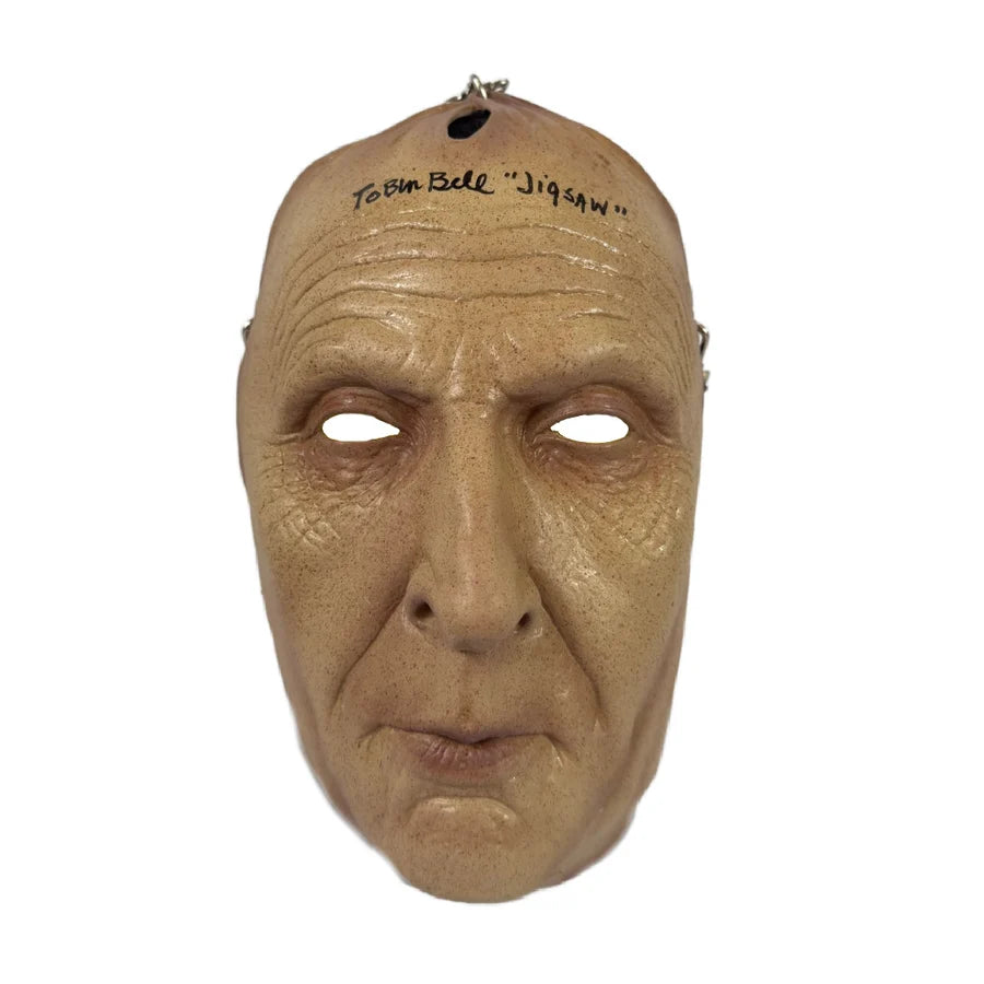Tobin Bell Signed Inscribed Jigsaw Saw mask - JSA