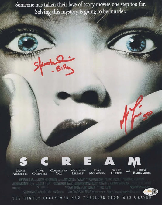 Matthew Lillard Skeet Ulrich Signed Inscribed 11x14 Scream Photo - JSA