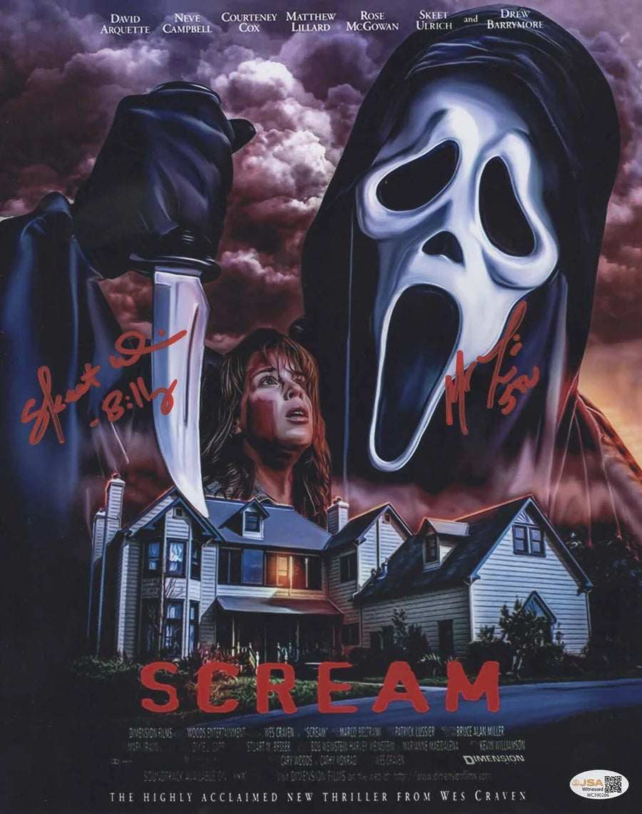 Matthew Lillard Skeet Ulrich Signed Inscribed 11x14 Scream Photo - JSA
