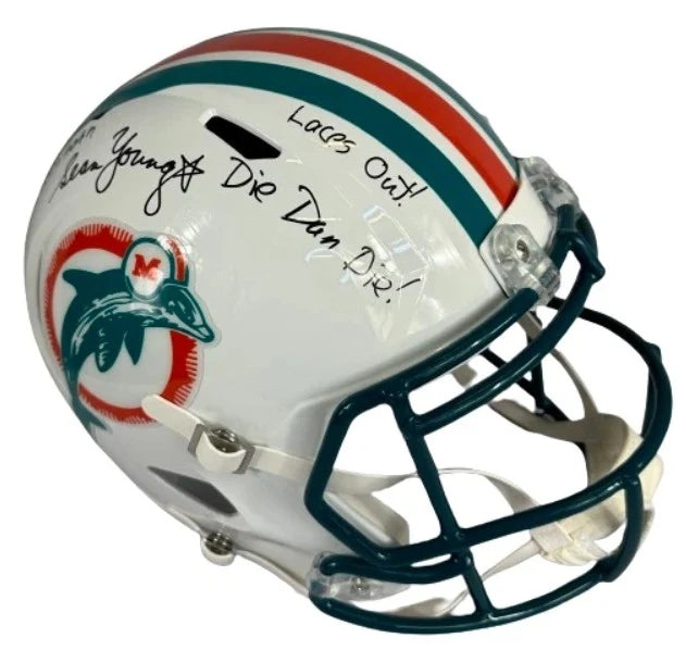 Sean Young Signed Inscribed Full-Size Miami Dolphins Helmet - JSA