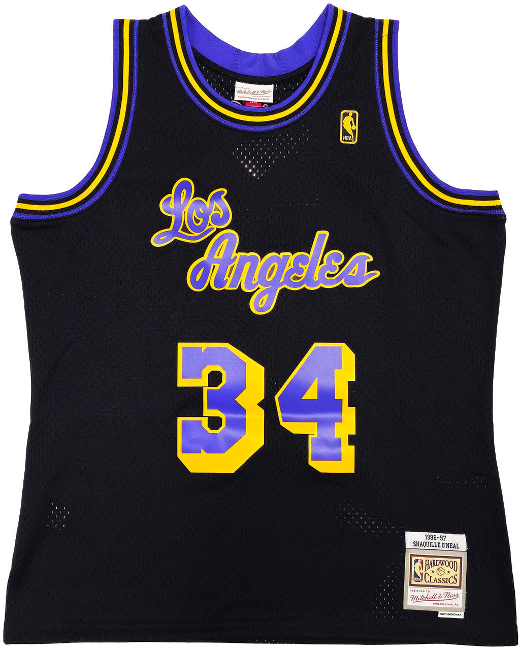 Shaquille Shaq O'Neal Signed Mitchell & Ness 1996-97 HWC Swingman Los Angeles Lakers Jersey - Beckett