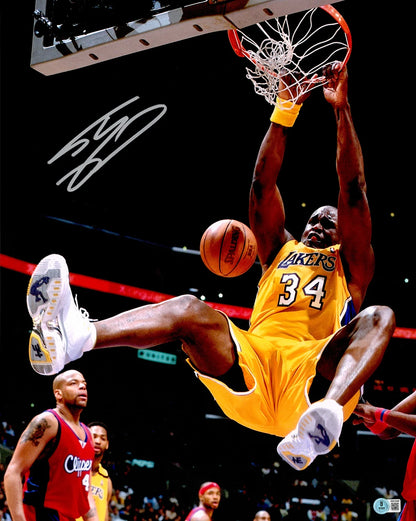 Shaquille Shaq O'Neal Signed 16x20 Photo Los Angeles Lakers - Beckett