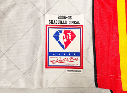 Shaquille Shaq O'Neal Signed Mitchell & Ness 2005-06 HWC Swingman NBA 75th Anniversary Platinum Miami Heat Jersey - Beckett