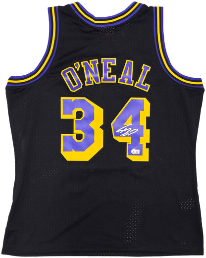 Shaquille Shaq O'Neal Signed Mitchell & Ness 1996-97 HWC Swingman Los Angeles Lakers Jersey - Beckett