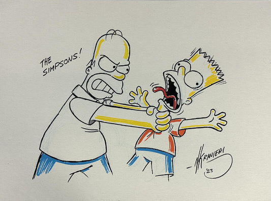 Nik Ranieri Signed Inscribed Original Artwork 12x16 Canvas The Simpsons - JSA