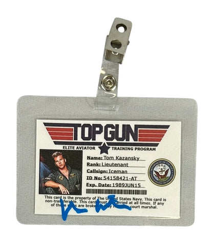 Val Kilmer Signed Aviator Tom Kazansky Top Gun  ID Badge - JSA