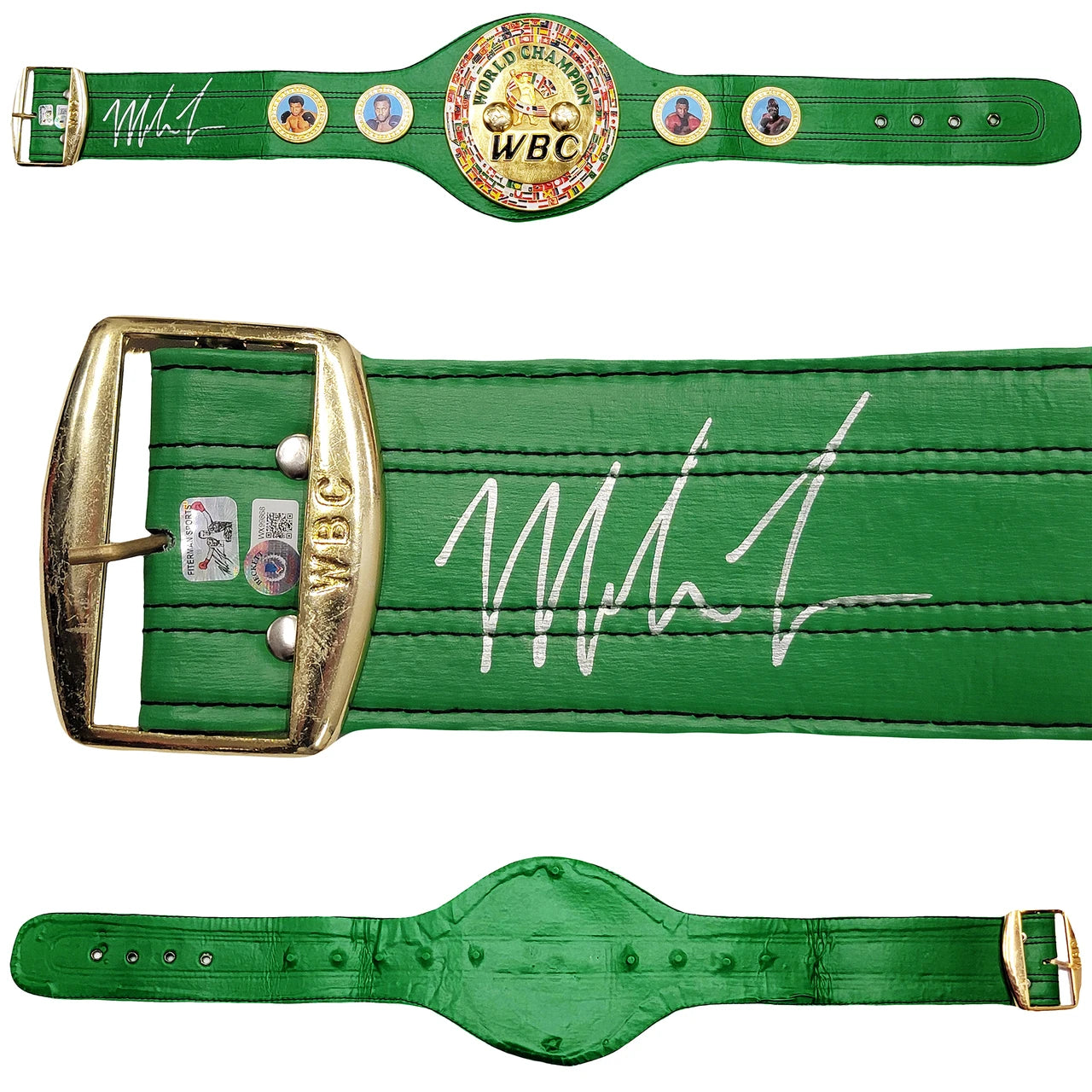 Mike Tyson Signed Green WBC World Championship Belt - Beckett