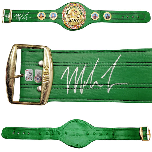 Mike Tyson Signed Green WBC World Championship Belt - Beckett
