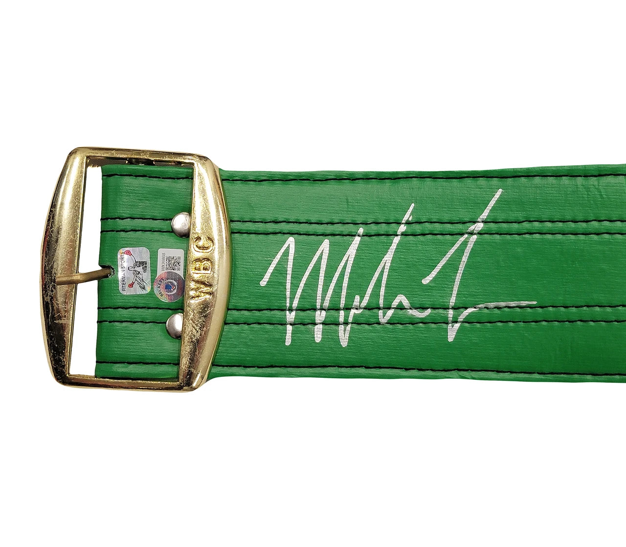 Mike Tyson Signed Green WBC World Championship Belt - Beckett