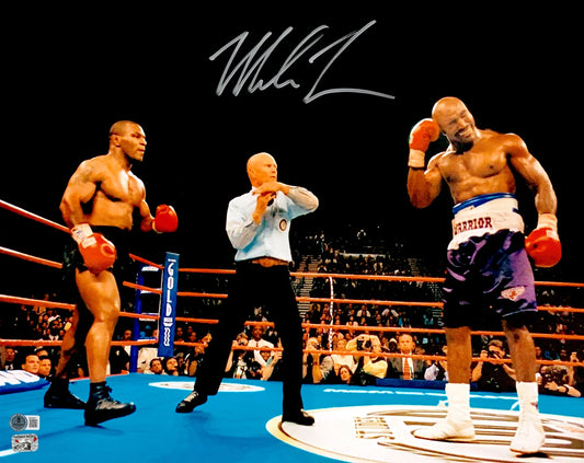 Mike Tyson Signed 16x20 Photo vs. Evander Holyfield - Beckett