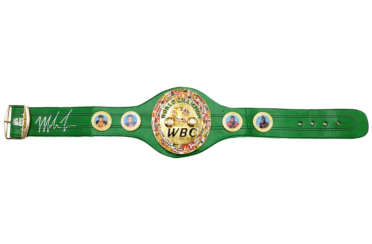 Mike Tyson Signed Green WBC World Championship Belt - Beckett