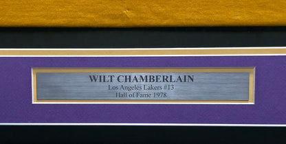 Wilt Chamberlain Signed Framed Los Angeles Lakers  Jersey -JSA