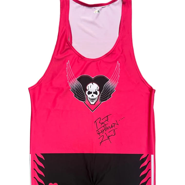 Bret The Hitman Hart Signed Inscribed Leotard Singlet - JSA