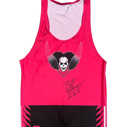 Bret The Hitman Hart Signed Inscribed Leotard Singlet - JSA