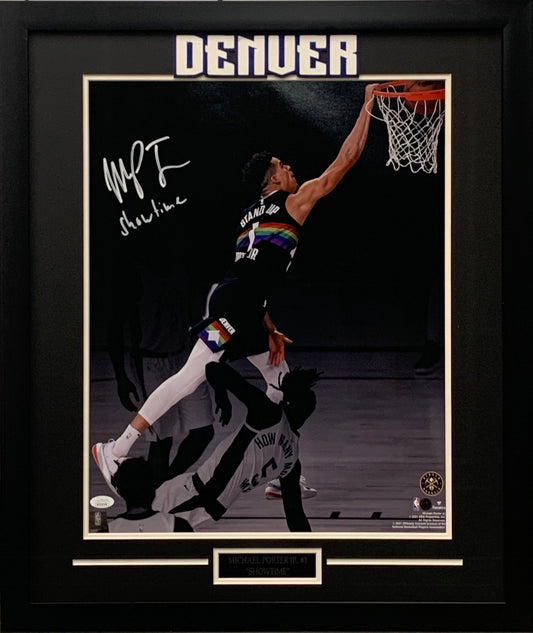 Michael Porter Jr. autographed inscribed framed 16x20 photo Denver Nuggets JSA
