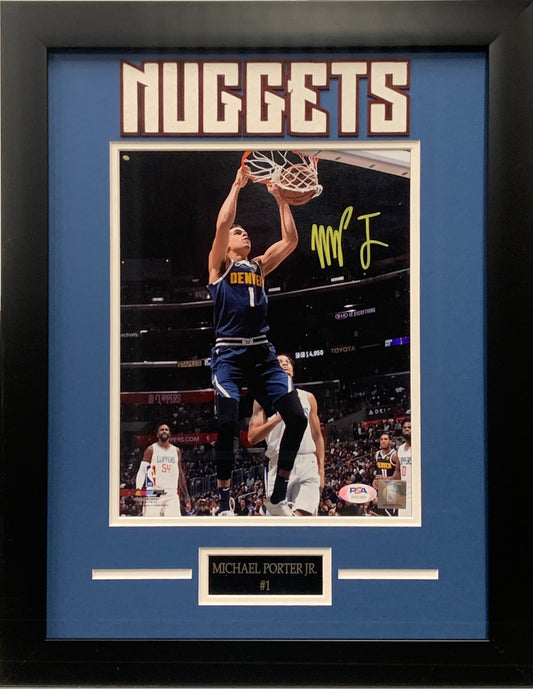 Michael Porter Jr. autographed framed 8x10 photo NBA Denver Nuggets PSA COA