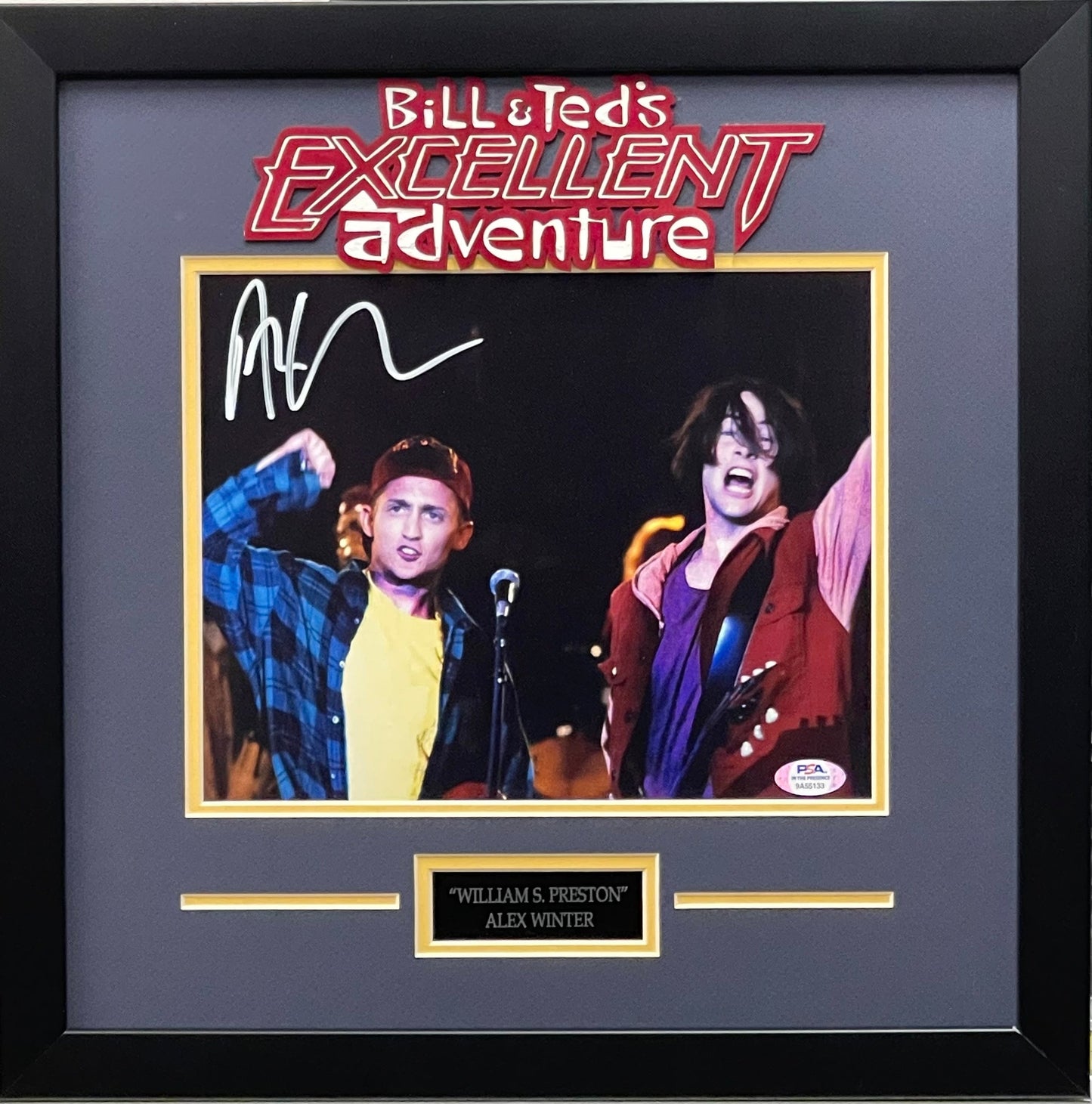 Alex Winter autographed framed 8x10 photo Bill and Ted's Excellent Adventure PSA