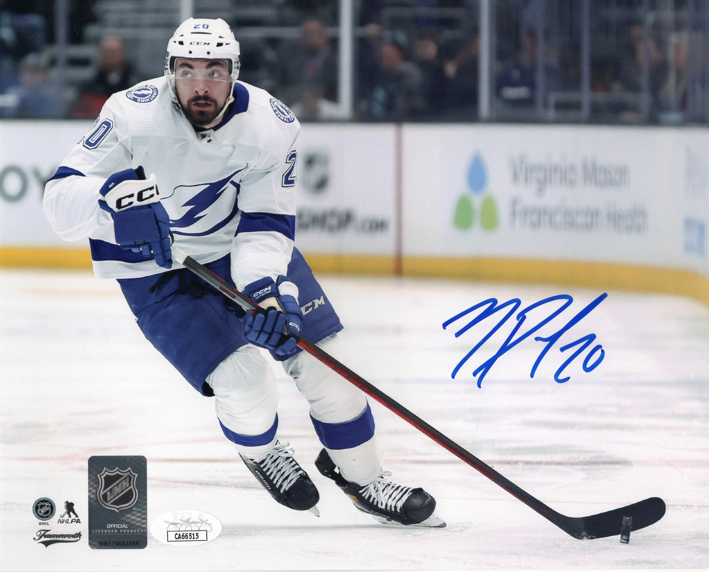 Nick Paul autographed signed 8x10 photo NHL Tampa Bay Lightning JSA