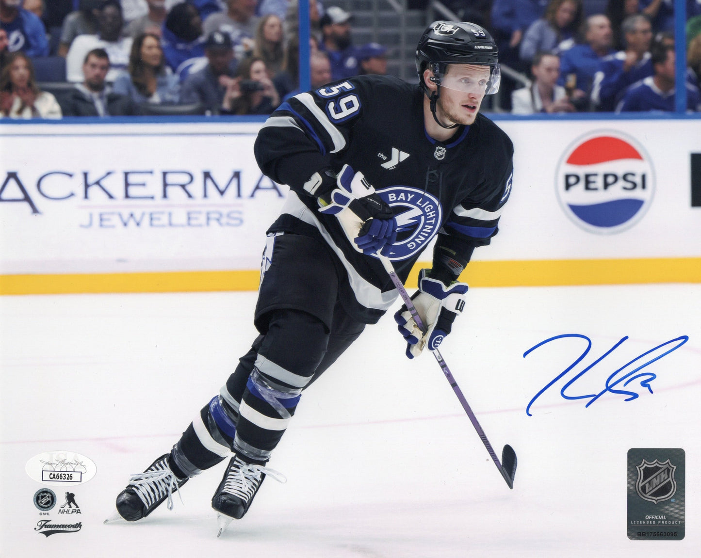 Jake Guentzel autographed signed 8x10 photo NHL Tampa Bay Lightning JSA