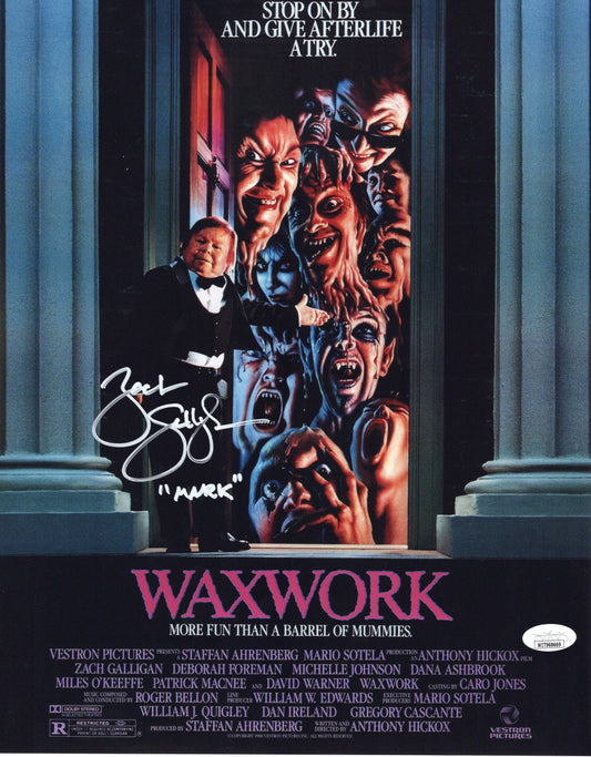 Zach Galligan autographed inscribed 11x14 photo Waxwork JSA COA