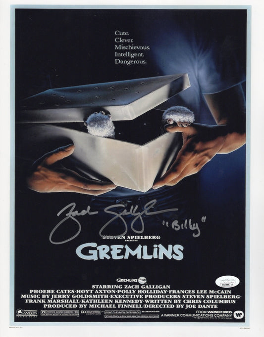 Zach Galligan signed inscribed 11x14 photo Gremlins JSA Witness